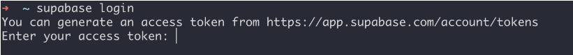 Supabase CLI login